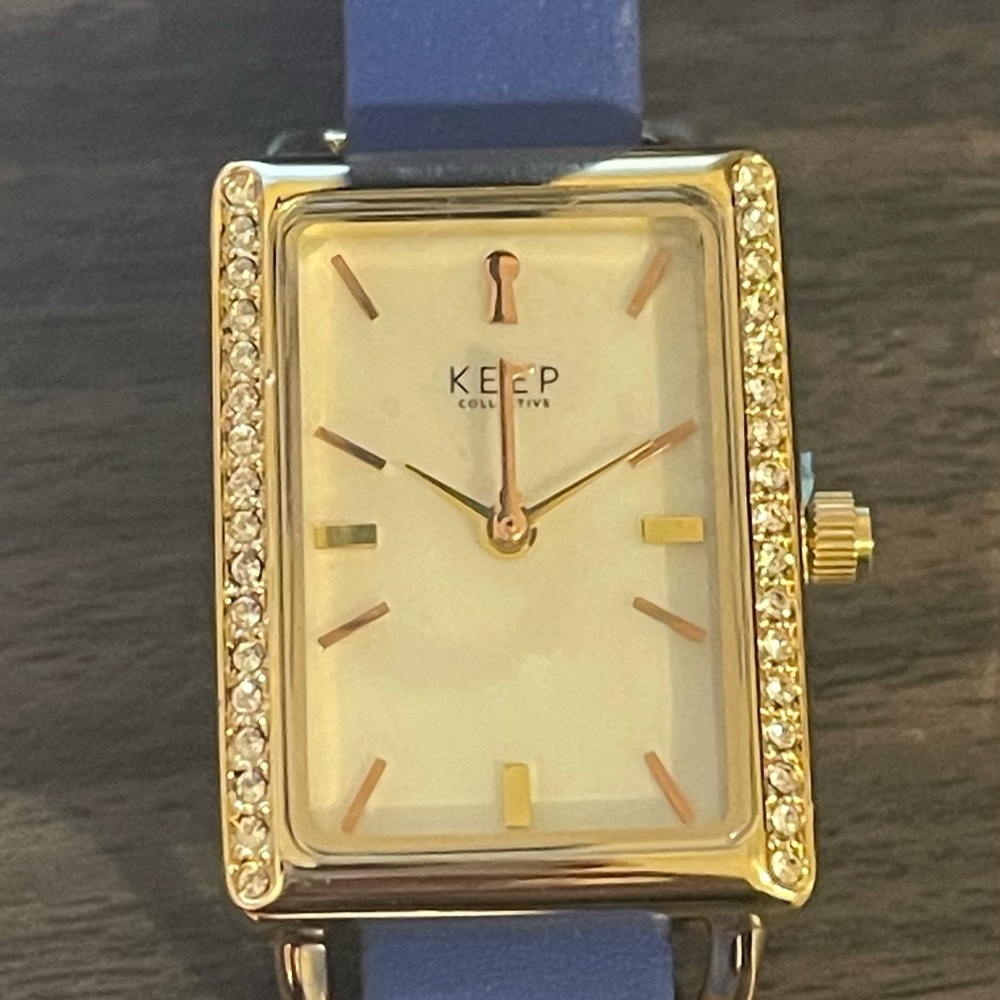 Keep Collective Gold Watch with Pave sparkling accents